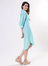Puffed Sleeve Shirt Top -Green